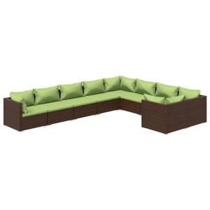 Salon de jardin 3013639-7 (lot de 9) Marron - Vert