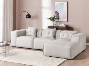 Ecksofa DOLVA Beige - Schwarz - Creme