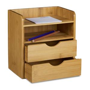 Organiseur de bureau en bambou Marron - Bambou - 20 x 21 x 13 cm