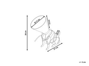 Kinderlampen ISNA Braun - Weiß - Holzwerkstoff - 17 x 38 x 21 cm