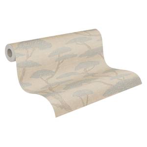 Vliestapete Baum Tapete Beige Beige - Blau - Grau