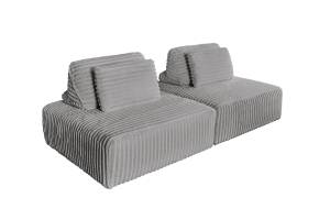 Modulsofa WIOLO SOFT 2 Module 2 Kissen Grau