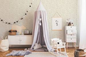 Baustellen Tapete Kinderzimmer Beige - Kunststoff - Textil - 53 x 53 x 1005 cm
