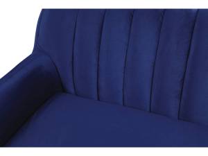 Sofa aus dunkelgblauem Samt "Evans" - 19 Blau - Textil - 84 x 82 x 195 cm