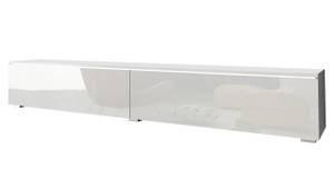 TV-Lowboard D180 mit LED Beleuchtung Hochglanz Weiß