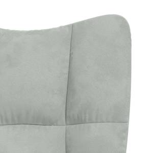 chaise à bascule avec tabouret 3011660-2 Gris - Gris lumineux