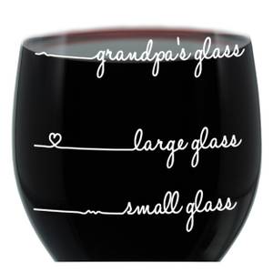 Gravur-Weinglas XL Grandpas Glass HW Glas - 9 x 23 x 9 cm