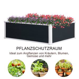 Hochbeet 845-452V01 Grau - Kunststoff - 80 x 30 x 100 cm