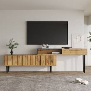 Sideboard Kommode Astraios Ⅲ Braun - Holzwerkstoff - Metall - 36 x 58 x 129 cm