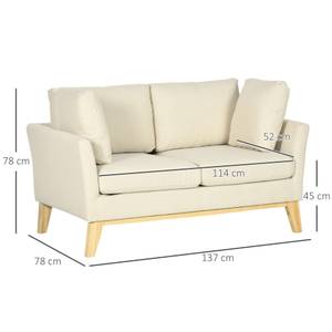 2-Sitzer-Sofa mit Kissen 839-658V00BG Beige