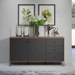 Sideboard Montez 3 Grau - Holzwerkstoff - 40 x 76 x 183 cm