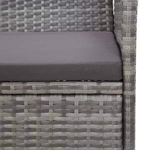 Gartenbank Grau - Polyrattan - 105 x 84 x 105 cm