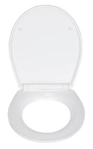 WC-Sitz aus Duroplast, Easy-Close, WENKO Blau - Kunststoff - 38 x 7 x 45 cm