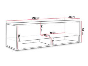 TV-Lowboard A100 Braun - Holzwerkstoff - 30 x 30 x 100 cm