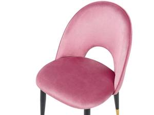 Chaise de salle à manger MAGALIA Noir - Doré - Rose foncé