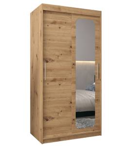 SCHWEBETÜRENSCHRANK PROMO T2 Eiche Dekor - Breite: 100 cm - 2 Türen