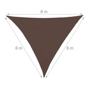 Voile d'ombrage triangle brun 600 x 510 cm