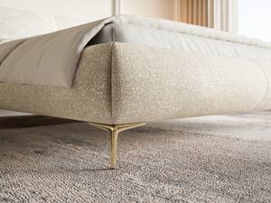 Polsterbett OVALLE Beige - Breite: 173 cm - Gold