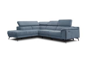 5-Sitzer Ecksofa Matera mit Relax Blau - Ecke davorstehend links