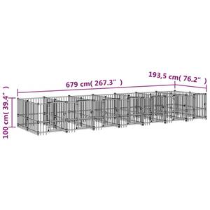 Chenil pour chien 3016249 Profondeur : 679 cm