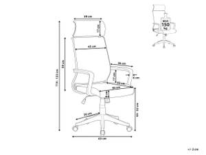 Bürostuhl LEADER Schwarz - Dunkelgrau - Grau - Silber - Textil