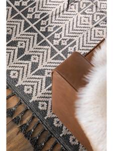 Teppich Laila Beige - Schwarz - Textil - 80 x 1 x 150 cm
