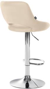 Tabouret de bar Milet Crème - Argenté