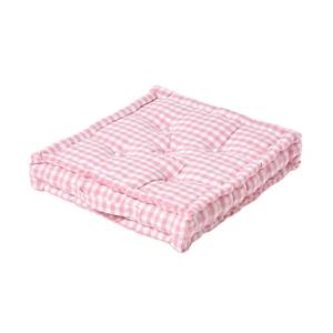 Sitzkissen Stuhlkissen BauernKaro Pink - 50 x 10 x 50 cm