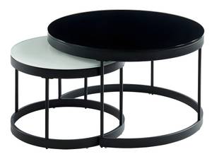 Couchtisch Set BILLIE 2er-Set Schwarz - Metall - 70 x 42 x 70 cm