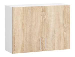 Hängeschrank LIMA 80 2T Braun - Weiß - Holzwerkstoff - 80 x 58 x 31 cm