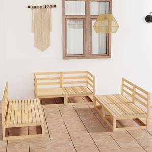 Garten-Lounge-Set (6-teilig) 3009897-1 Braun - Holz