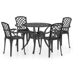 Bistroset (5-teilig) 3011682-2 Schwarz - Metall - 90 x 74 x 90 cm