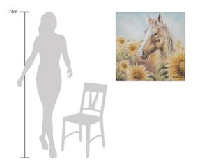 Acrylbild handgemalt Blooming Freedom Braun - Gelb - Massivholz - Textil - 80 x 80 x 4 cm