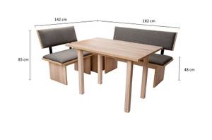 Eckbank 'Die Stilvolle' Ti II (4er Set) Braun - Holzwerkstoff - Kunststoff - 142 x 85 x 182 cm