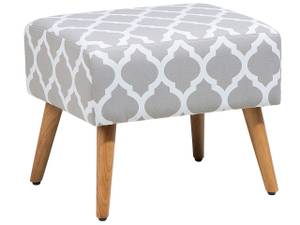 Tabouret MANTEO Gris - Gris lumineux - Chêne clair - Blanc