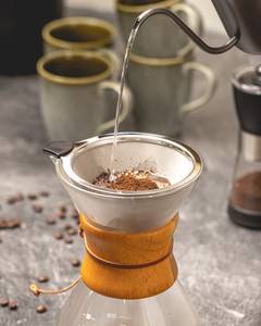 Kaffeefilter Coffee Barista Silber - Kunststoff - 14 x 9 x 11 cm