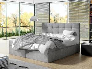 Boxspringbett Luanda Aschgrau - Breite: 143 cm