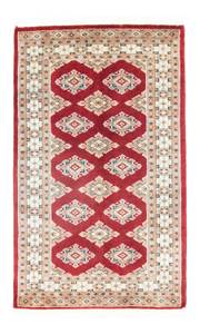 Pakistan Teppich - 126 x 77 cm - rot Rot - Kunststoff - 77 x 1 x 126 cm