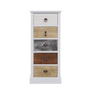 Chiffonnier RE4157 Blanc - Bois massif - 27 x 84 x 37 cm