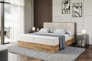 Boxspringbett LOLLI5 Ecru - Breite: 120 cm - H3