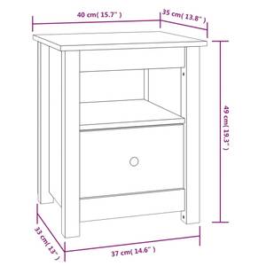 Nachttisch-Set Braun - Holzwerkstoff - 35 x 49 x 40 cm