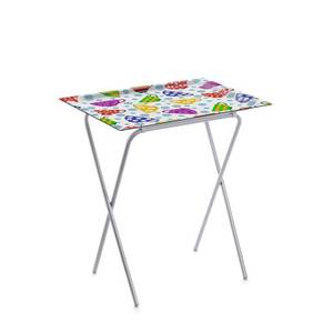 Klapptisch mit ausziehbarem Tablett Metall - 62 x 66 x 42 cm