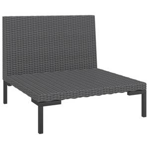 Gartensofa 318602 (2er Set) Grau - Metall - Polyrattan - 70 x 61 x 70 cm