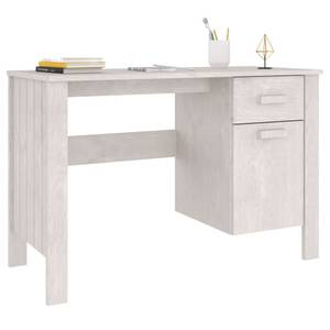 Bureau 3015246 Blanc - Bois manufacturé - Bois massif - Bois/Imitation - 113 x 75 x 50 cm