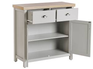 Sideboard CLIO Braun - Grau - Silber - Holzwerkstoff - 79 x 82 x 35 cm