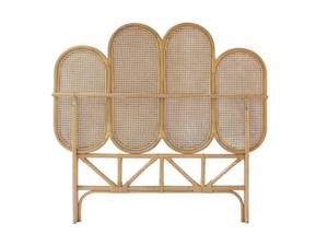 Bettkopfteil NILOMI Beige - Rattan - 6 x 130 x 140 cm