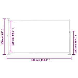 Ausziehbare Seitenmarkise 3000732-1 Grau - Höhe: 160 cm