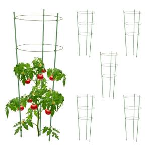 Tuteurs à tomates lot de 6, 76 cm Vert - Métal - Matière plastique - 28 x 76 x 28 cm