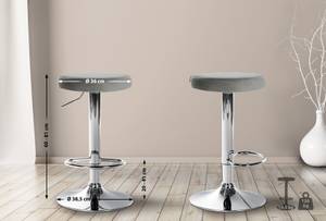 Tabouret de bar Ponte Lot de 2 Gris