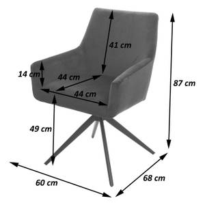 Esszimmerstuhl L91 (2er-Set) Hellgrau